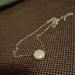 Elegant sterling Silver Pearl Necklace